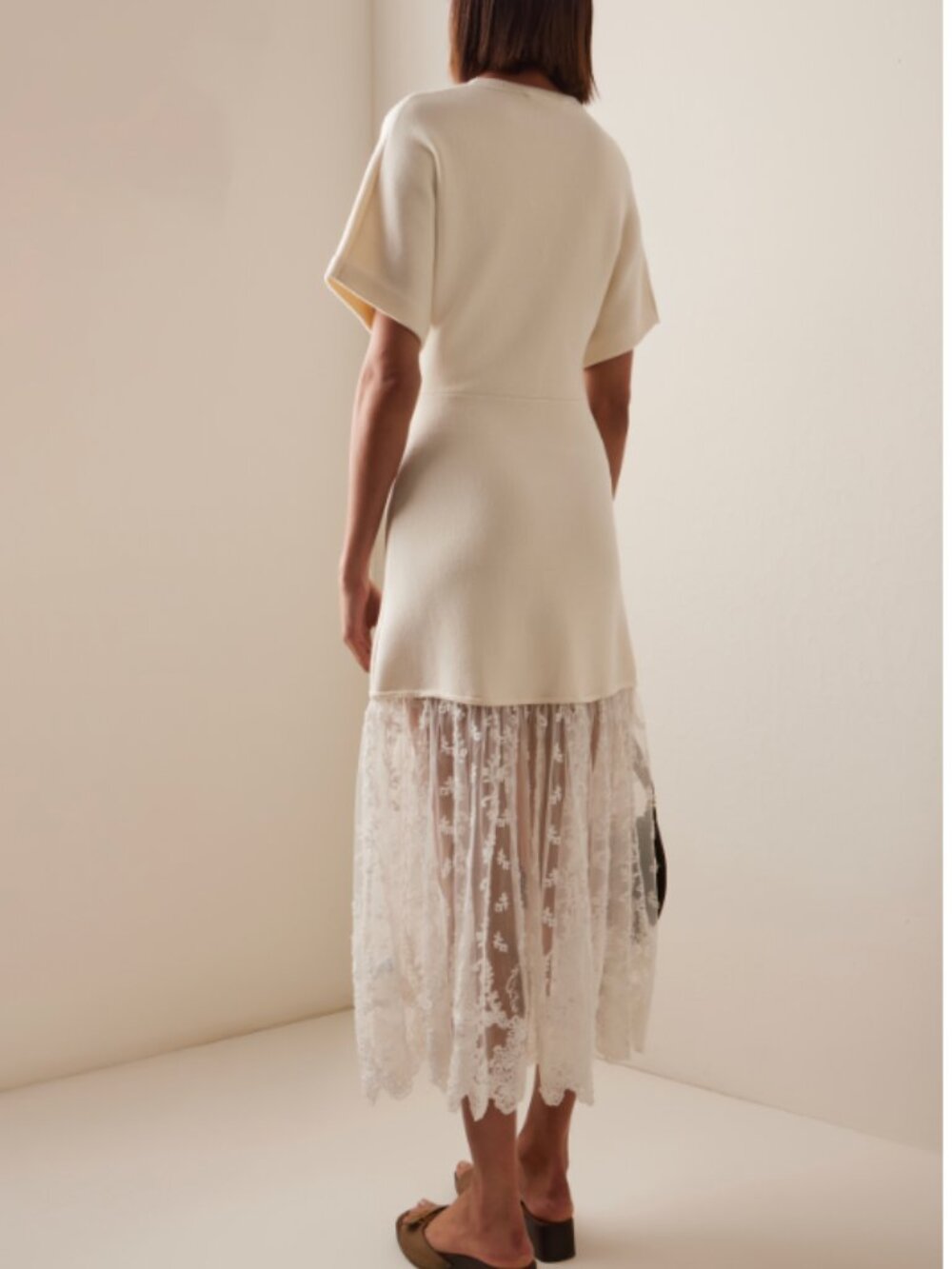 Sea Exclusive Diane Lace-Trimmed Knit Midi Dress - size S - Picture 6 of 8